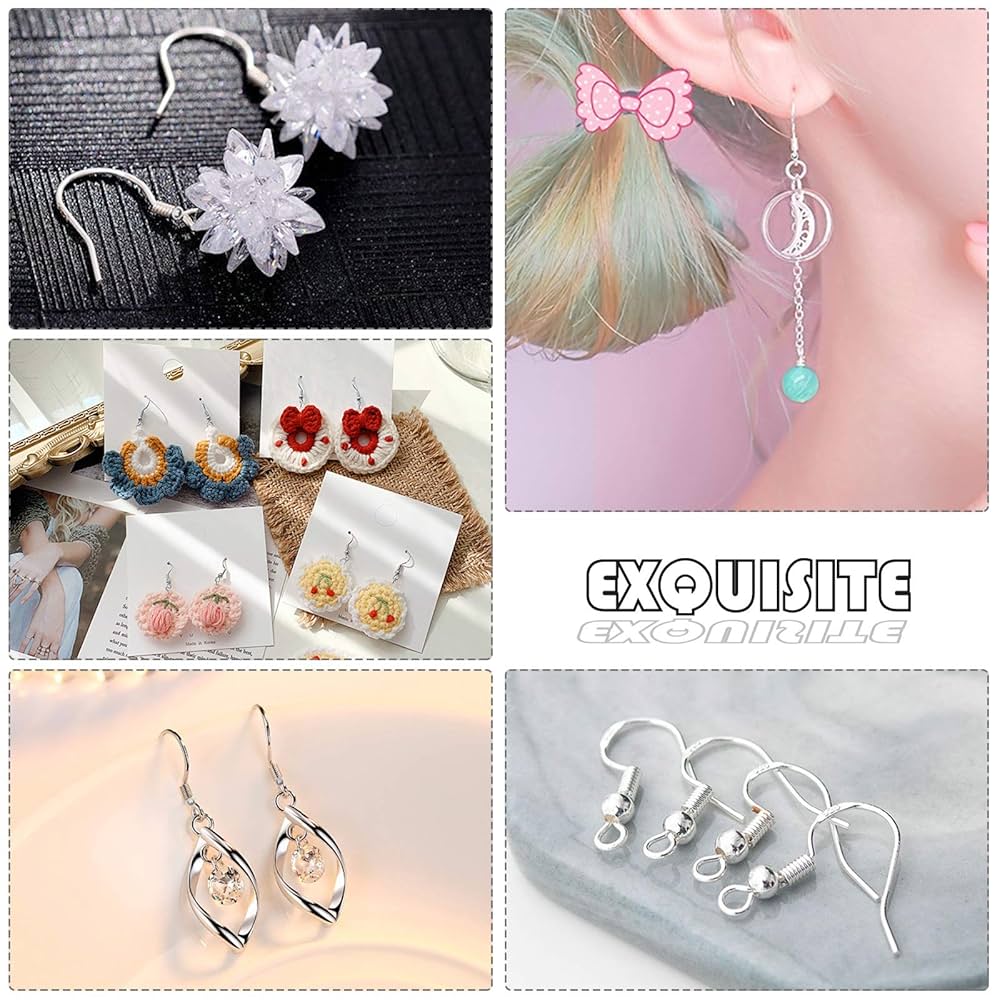 Amazon.com: 925 Sterling Silver Plated Earring Hooks 150 PCS